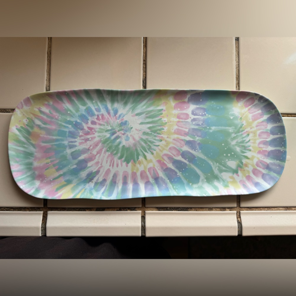C&C California Colorful Tie-Dye Melamine Trinket Tray
